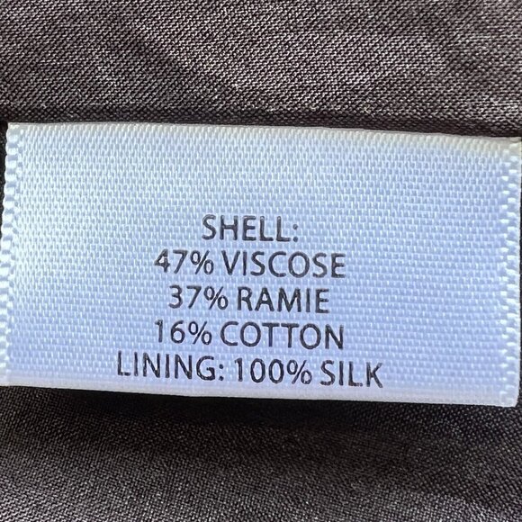 Eileen Fisher Brown Viscose Blend Open Front Short Sleeve Blazer Jacket Petite M - Picture 5 of 6